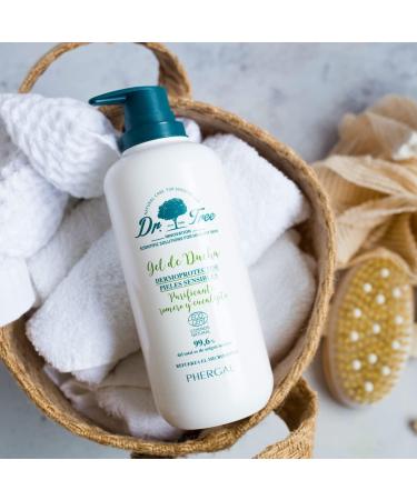 Dr. Tree - Purifying and Protective Shower Gel - Specially formulated for sensitive or atopic-prone skin. Strengthens the microbiome - 99.6% natural ingredients. Rosemary and Eucalyptus. 500 ml - Buy Online on GoSupps.com