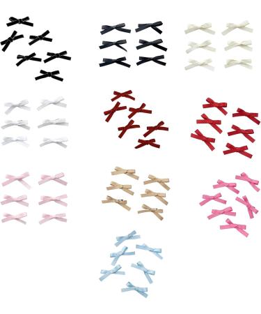 Muloo 6pieces Mini Bowknot Shape Hairpins Hot Girls Ribbon Bowknot Hair Clip Makeup Hair Clip for Woman Ponytail Hair Clip Beige - Buy Online on GoSupps.com