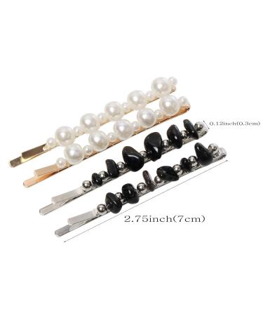 10 Pack Pearl Beaded Hair Slides for Women - Handmade Metal Hair Clips in Gold & Silver - Hair Accessories for Girls - Buy Online on GoSupps.com