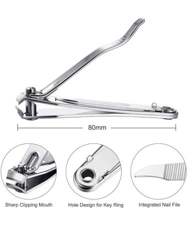 1Pc Heavy Duty Nail Clipper Stainless Steel Toe Finger Nail Clippers Cutter for Men WomenStrong and Long-Lasting - Buy Online on GoSupps.com