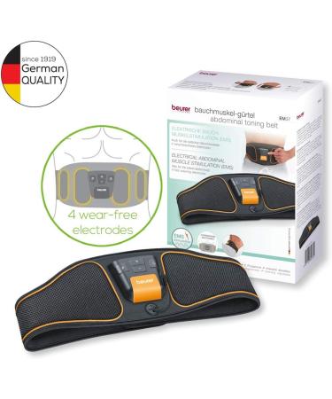 Beurer EM 95 EMS Home Studio Muscle Stimulation Device | High-End At-Home EMS Training with App & Virtual Coach | Includes Cuffs Electrodes & EM 37 Abdominal Muscle Belt - Black Standard Bundle - Buy Online on GoSupps.com