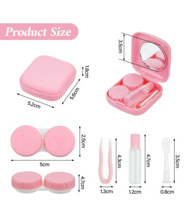 Travel-Friendly Pink Contact Lens Case with Mirror | Protective Cover & Hygienic Container for Contact Lenses - Buy Online on GoSupps.com