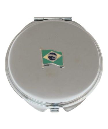 Brazilian Flag Compact Mirror Handbag Gift With Free Engraving 489