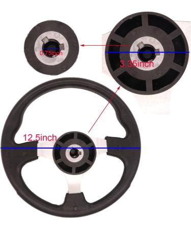 12-1/2 Inch Marine Aluminum Boat Steering Wheel | Pontoon Boat & Yacht Accessories - Buy Online on GoSupps.com