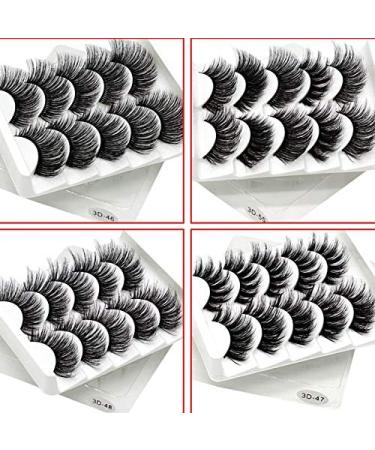 Desikixudy 3D-55(Mixed) Soft And Comfortable Cotton Thread Stem Stereo Multi-Layer Eyelashes Fiber False Eyelashes - Buy Online on GoSupps.com