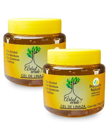rbol Verde Natural Green Tree Linseed Gel 2-Pack Alcohol Free Moderate Fixation