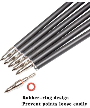 Pinals Archery 100 Grain Field Arrow Points & Aluminum Inserts - 12 Set for Compound & Recurve Bow Hunting - Buy Online on GoSupps.com