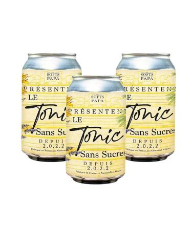 Pack of 3 cans of tonic Les softs à papa 3x33cl - Normandy Products