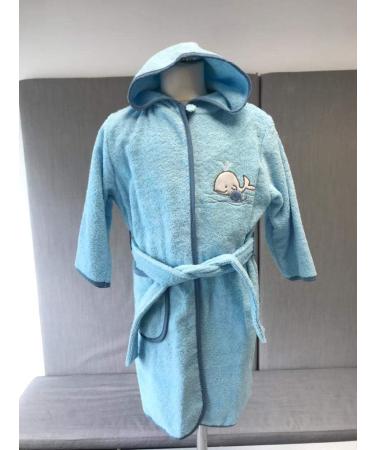 Wolimbo Children's & Baby Bathrobe - Personalized Whale Family Design for Boys & Girls (98/104 24-36 Months) - Organic Crystal Quality - Buy Online on GoSupps.com