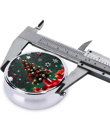 Round Ball Christmas Tree Pill Box - 3 Compartment Travel Organizer for Purse & Pocket - Buy Online on GoSupps.com