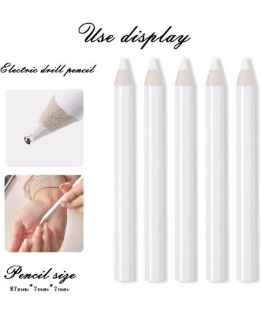 Miaija 2 Pieces White Nail Pencil Nail Whitening Pencils French Art Manicure Pen DIY Dot Line Pattern Nail Art Supplies - Buy Online on GoSupps.com