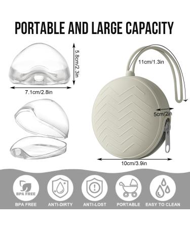 5-Piece Portable Pacifier Box Set - Silicone & Transparent Storage - Dustproof & On-the-Go Convenience - International Shipping Available - Buy Online on GoSupps.com