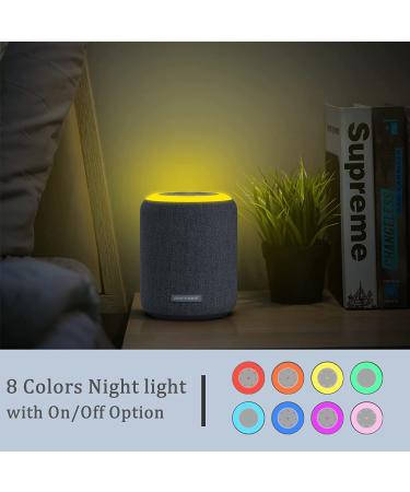 BUFFBEE White Noise Sound Machine for Sleeping | 17 Soothing Sounds | 8 Color Night Light | Memory Function | Fabric Design | Ideal Noise Maker for Home, Office, Kids & Adults | Dark Grey - Buy Online on GoSupps.com