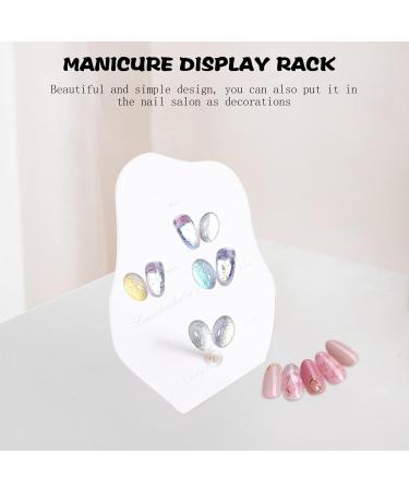 Premium Nail Art Display Stand | White Acrylic Polish Holder - Perfect for Gel Manicure Showcase (15x11.2cm - Buy Online on GoSupps.com