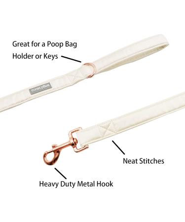 Lionet Paws Dog Leash - Premium Silk Leash for Small Medium & Large Dogs | Matching Collars for Girls & Boys | Pack of 1 - White - Buy Online on GoSupps.com