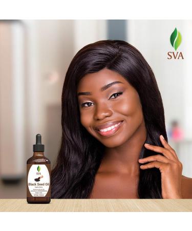 Buy SVA Black Seed Oil 4 Fl Oz - 100% Natural Cold Pressed Carrier Oil for Skin Hair & Body Care - Ideal for Massage & Facial Use - Buy Online on GoSupps.com