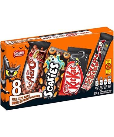 NESTL Full-Sized Halloween Assorted Chocolate & Candy - KITKAT COFFIN CRISP SCAERO SCARIES - 364g (Pack of 8 Bars) Smarties and Scaries Packaging May Vary - Buy Online on GoSupps.com
