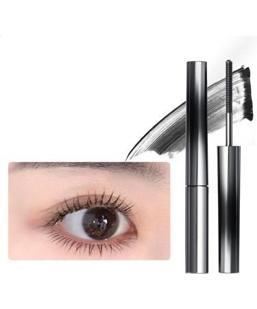 Judy Doll Mascara, Judy Doll Metal Mascara, Judy Doll Strong Iron Mascara, 3D Curling Eyelash Iron Mascara, Long Lasting Hairless Lengthening Natural Thickening Mascara (B/Black)