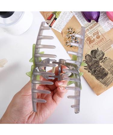 Vctitil Five-pointed Star Acrylic Hair Claws Hair Clips Ponytail Holders Shark Clip Barrettes Hair Accessories for Women Girl Thin Thick Hair(green) - Buy Online on GoSupps.com