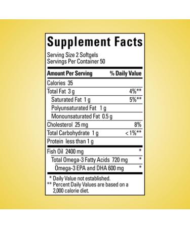 Omega 3 Fish Oil BurpLess Fish Oil 1200 mg Heart & Wellness Support Omega 3 Supplement with 300 Softgels (Pack of 1) - Buy Online on GoSupps.com