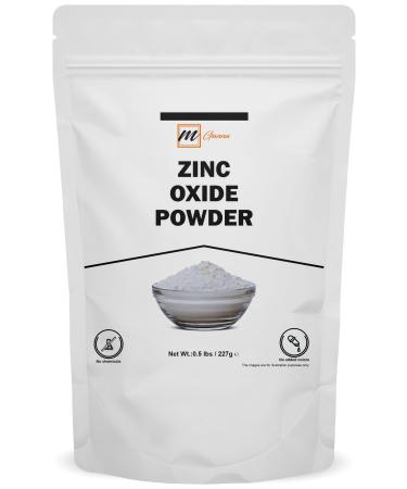 mGanna 100% Natural Zinc Oxide Powder 0.5 lbs / 227 g Non-Nano and Uncoated for Cosmetic formulations