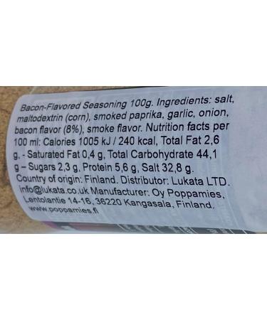 Poppamies Bacon Flavored Spice Mix - Perfect for Meat, Potatoes, and Vegetables - 100g - Buy Online on GoSupps.com