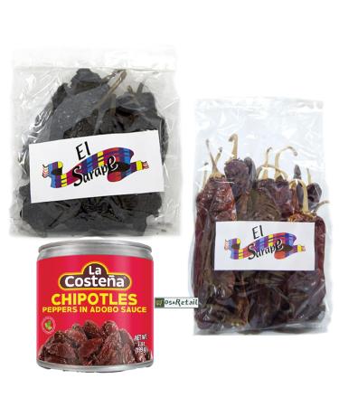 OsoRetail Chipotle in Adobo Sauce 200 g (La Costeña) with an assortment of Guajillo peppers and width (2 x 100 g)