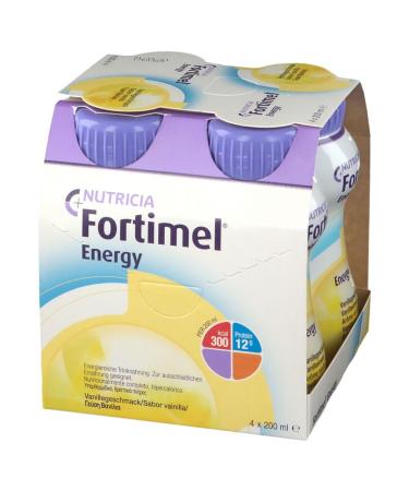Fortimel Energy Drinking Food Vanilla | 300 kcal | Nutrient-Rich | 4x200ml | Ideal for Increased Energy Needs | Shop Now - Buy Online on GoSupps.com