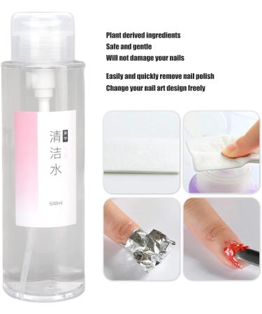 Nail Gel Polish Remover Prevent Dryness Nail Gel Cleanser 500ml Press Type Bottle Quickly Removal Plant Extract for Artist for Salon - Buy Online on GoSupps.com