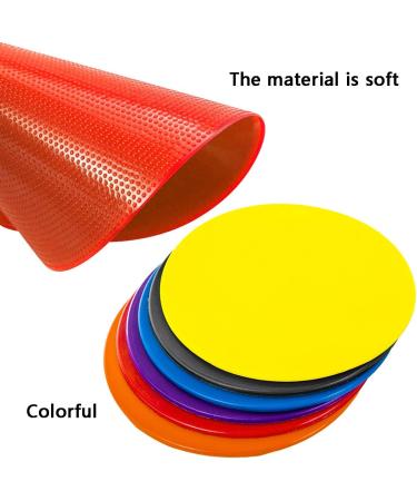 Haploon 10Pcs Poly Spots  9 Inch Non Slip Floor Dots Sport Set for Drills Training Soccer Football Basketball Footwork Kids School Teaching Marker Field - Buy Online on GoSupps.com