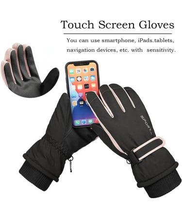 Ottsas Women's Pink Touchscreen Ski Gloves - Waterproof & Windproof - Buy Online on GoSupps.com
