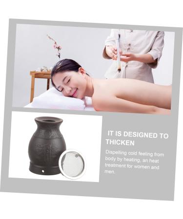 OHPHCALL 1 Set Body Caring Tool Massaging Supply Heat Insulation Wormwood Tool Scraping Tool Scraping Pot Moxibustion Massage Can Moxibustion Tin Neck Cloth Moxibustion Pot - Buy Online on GoSupps.com