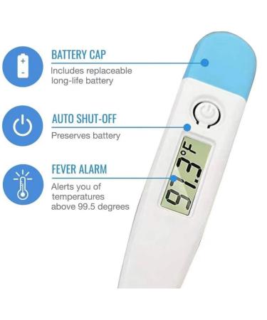 Noondl Oral Thermometer - Palm Size, Accurate Digital Display, Clinically Proven Accuracy - Buy Online on GoSupps.com