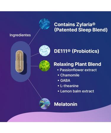 Santo Remedio Buenas Noches Sleep Support with Zylaria Melatonin & DE111 Probiotics Digestive & Nighttime Support Supplement by Dr Juan Rivera 60 Vegetarian Capsules - Buy Online on GoSupps.com