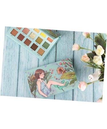LALADEFIEE 1pc 15 Cosmetic Pallet Female Makeup Accessories Compact Green - Buy Online on GoSupps.com