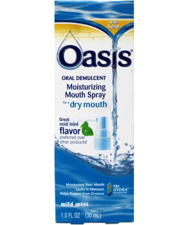 Oasis Moisturizing Mouth Spray for a Dry Mouth Mild Mint Flavor 1 FL OZ - 2 Pack - Buy Online on GoSupps.com