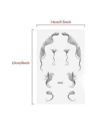 Xmasir 10Pcs Curly Baby Hair Tattoo Stickers - 10 Styles Temporary Bangs & Edges Tattoos | Waterproof Fake Hairline Stickers for Women & Kids - Buy Online on GoSupps.com