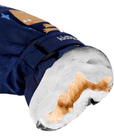 Kids Ski Gloves Mittens Waterproof Winter Warm Snow Gloves for Boys Girls - Dark Blue (2-6 Years) - Buy Online on GoSupps.com