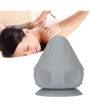 Silicone Trigger Point Massage Ball with Suction Cup - Small Fascia Massage Device for Muscle & Acupuncture Relief (Gray) - Buy Online on GoSupps.com