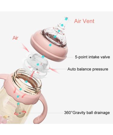 POTATO 10 oz PPSU Baby Feeding Bottle with Anti-Colic Silicone Nipples - Pink | Ideal for Breastfeeding Babies & Toddlers - Buy Online on GoSupps.com