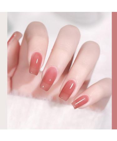 Nude Jelly Gel Nail Polish - Sheer Nude Jelly Transparent Gel Nail Polish - 7ml Nude Pale Pink Nail Polish - Soak Off U V LED Gel Nail Varnish - Buy Online on GoSupps.com