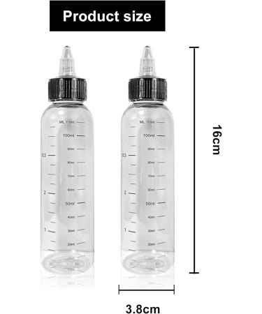 2pcs 110ML Hair Oil Applicator Bottles | Squeeze Plastic Bottles for Hair Dye & Colour | Graduated Design for Home & Salon Hair Care - Buy Online on GoSupps.com