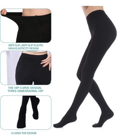 Medical Compression Pantyhose Stockings | Plus Size | 20-30mmHg Firm Graduated Support | Edema & Varicose Veins Treatment | Closed Toe | Black XXL - Buy Online on GoSupps.com