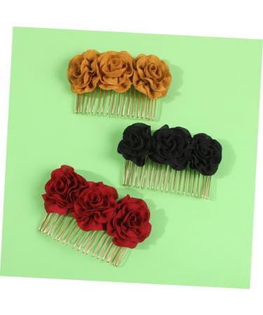 Housoutil Elegant Hair Clips Wedding Hair Clips Exquisite Hair Clip Beach Hair Clip Hair Pin Hair Barrettes Clips for Hair Metal Hair Clips Bridal Barrette Cloth Flower Hairpin Set - Buy Online on GoSupps.com