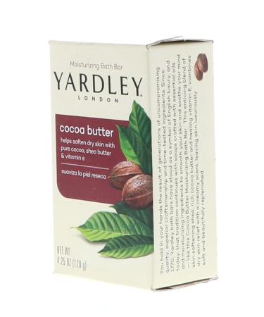 Yardley Bath Bar Cocoa Butter 4 oz (Pack of 2) - Hydrating & Nourishing Soap for Glowing Skin | Ships Internationally - Buy Online on GoSupps.com