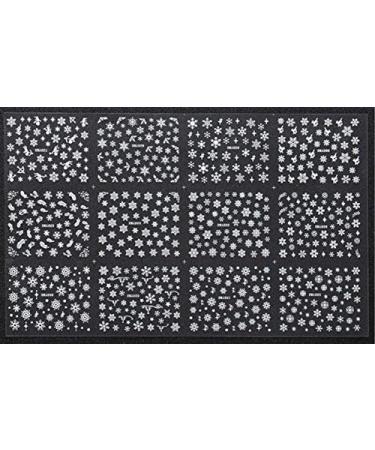 Frcolor 12 Sheets 3D Nail Stickers Christmas Snowflake Nail Art Stickers Nail Art Slices Glitters DIY Decorations - Buy Online on GoSupps.com