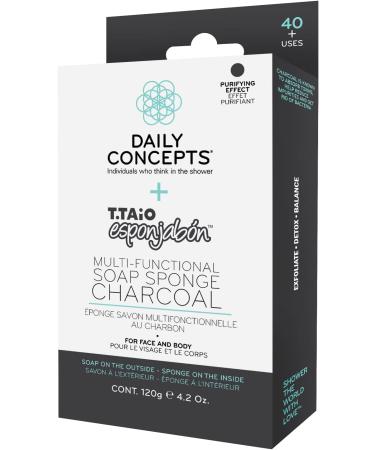 Buy Daily Concepts Esponjabon Charcoal Soap Sponge - Multi-Functional Eco-Friendly Bath Essential | International Shipping Available - Buy Online on GoSupps.com