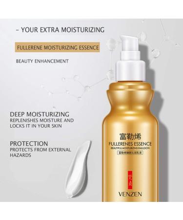 VENZEN Fullerenes Essence Moisturizing Emulsion | Anti-Wrinkle & Hydration Serum | Nourishing Natural Extract for Elastic Skin - Buy Online on GoSupps.com