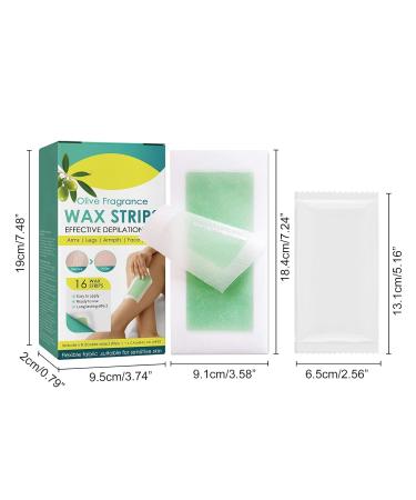 Hair Removal Wax Strip Set - 16 Body Stripes for Face Legs Arms & Bikini - 94g Kit - Buy Online on GoSupps.com