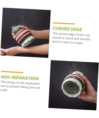 Beavorty 3 Sets Moxibustion Pot & Electric Facial Massage Device - Ceramic Moxa Burner for Full Body Massage & Relaxation - Buy Online on GoSupps.com